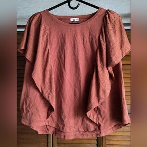 Eyeshadow Rust Short Sleeve Top